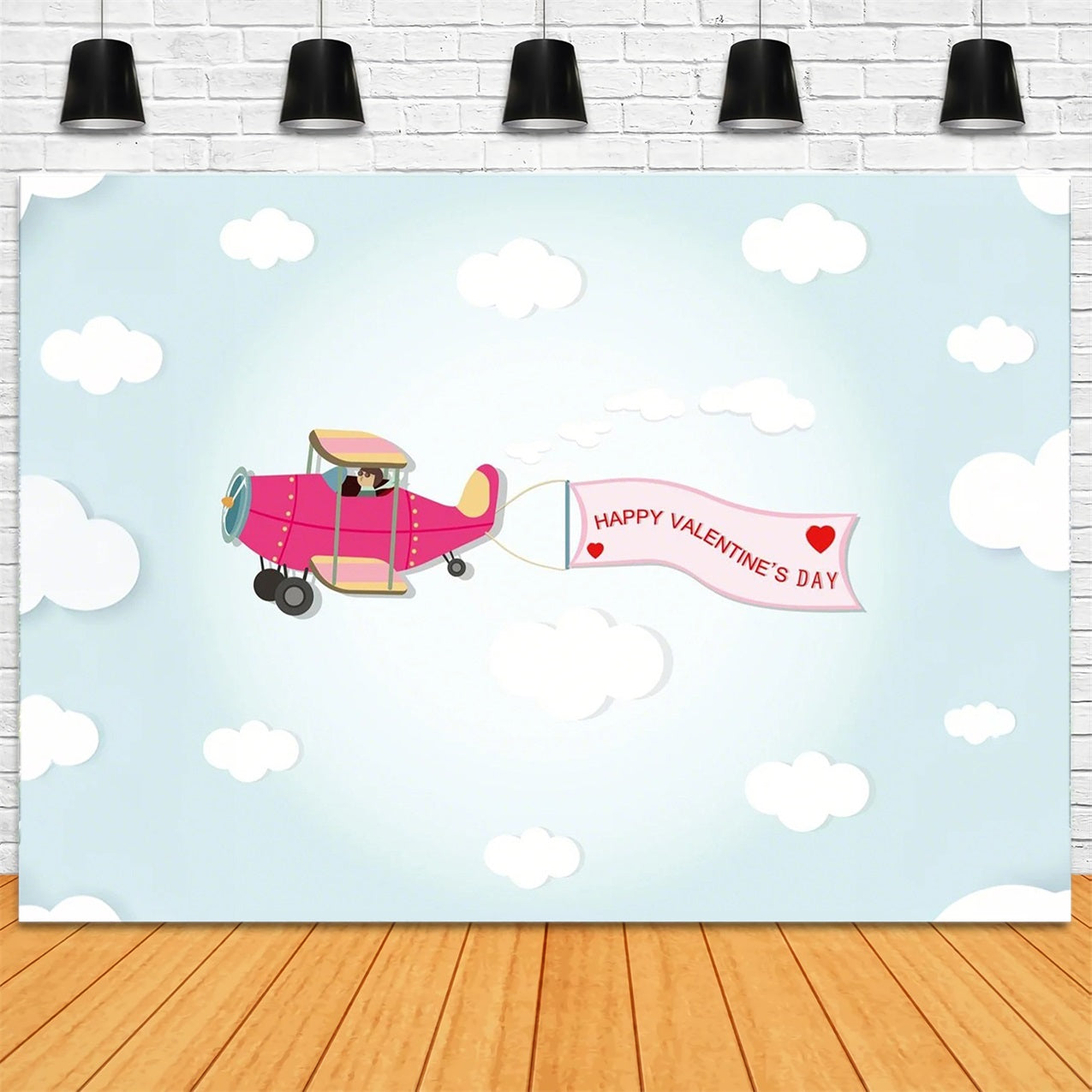 Cloud Photo Backdrop Valentine's Day Skywriting Backdrop LXX1-334