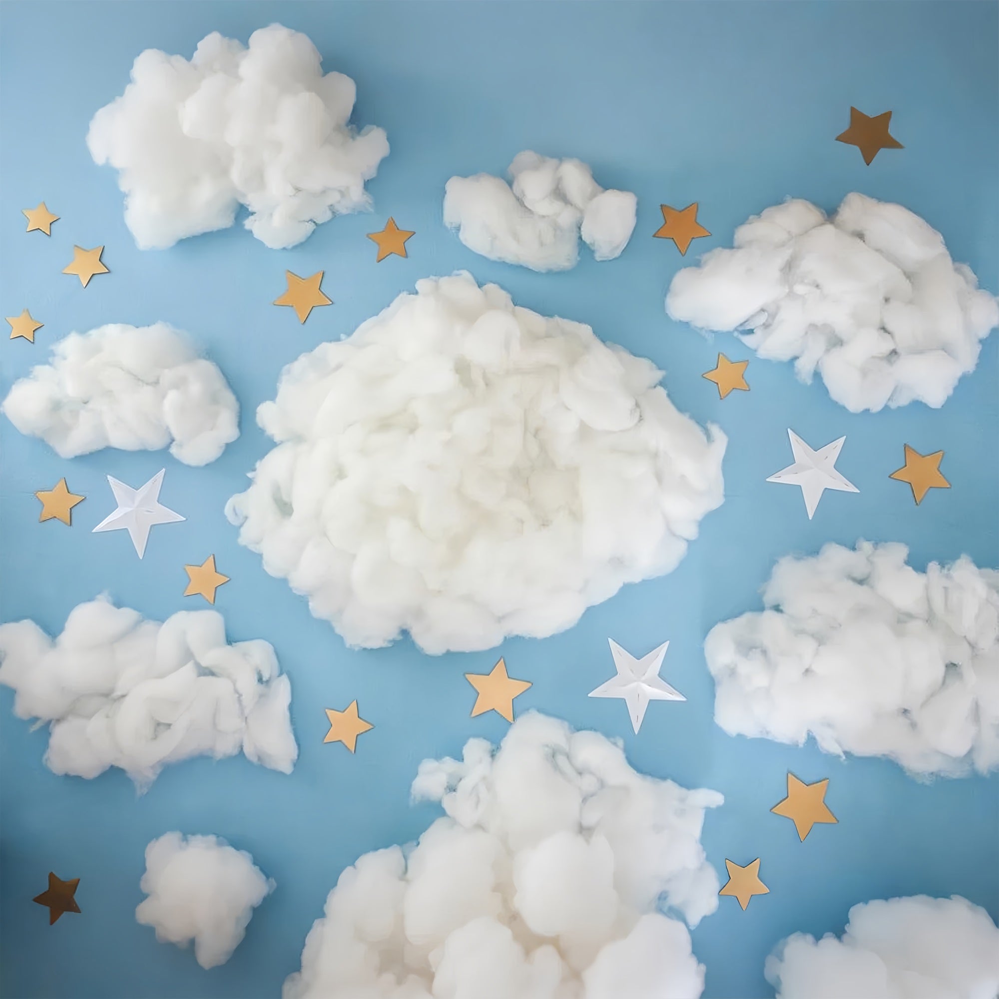 Blue Sky Backdrops Starry Cotton Clouds Backdrop LXX1-342