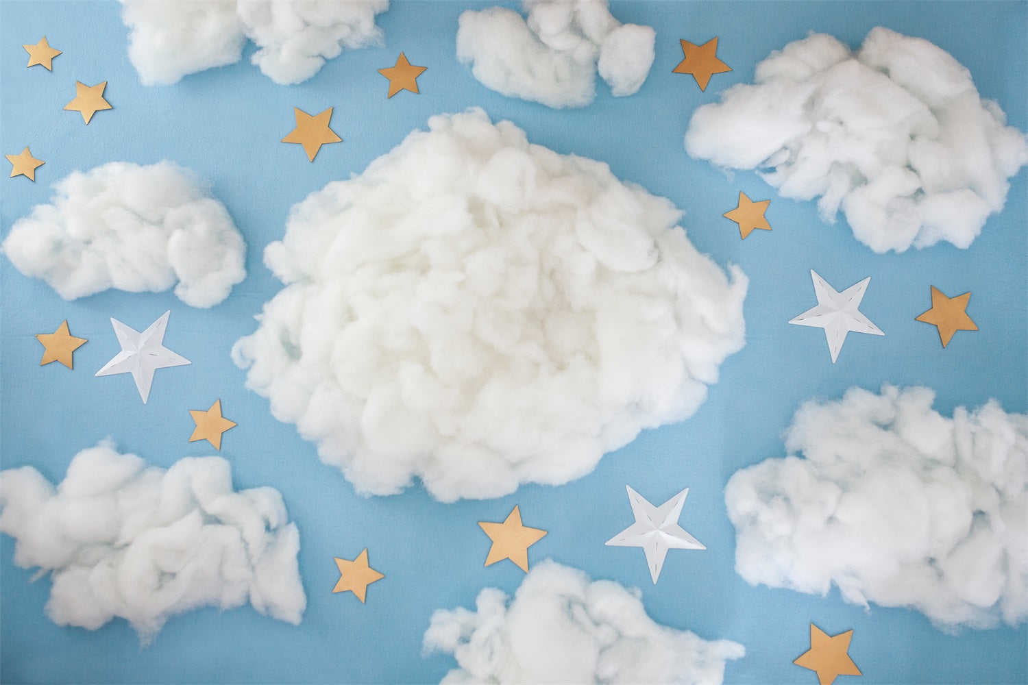 Blue Sky Backdrops Starry Cotton Clouds Backdrop LXX1-342