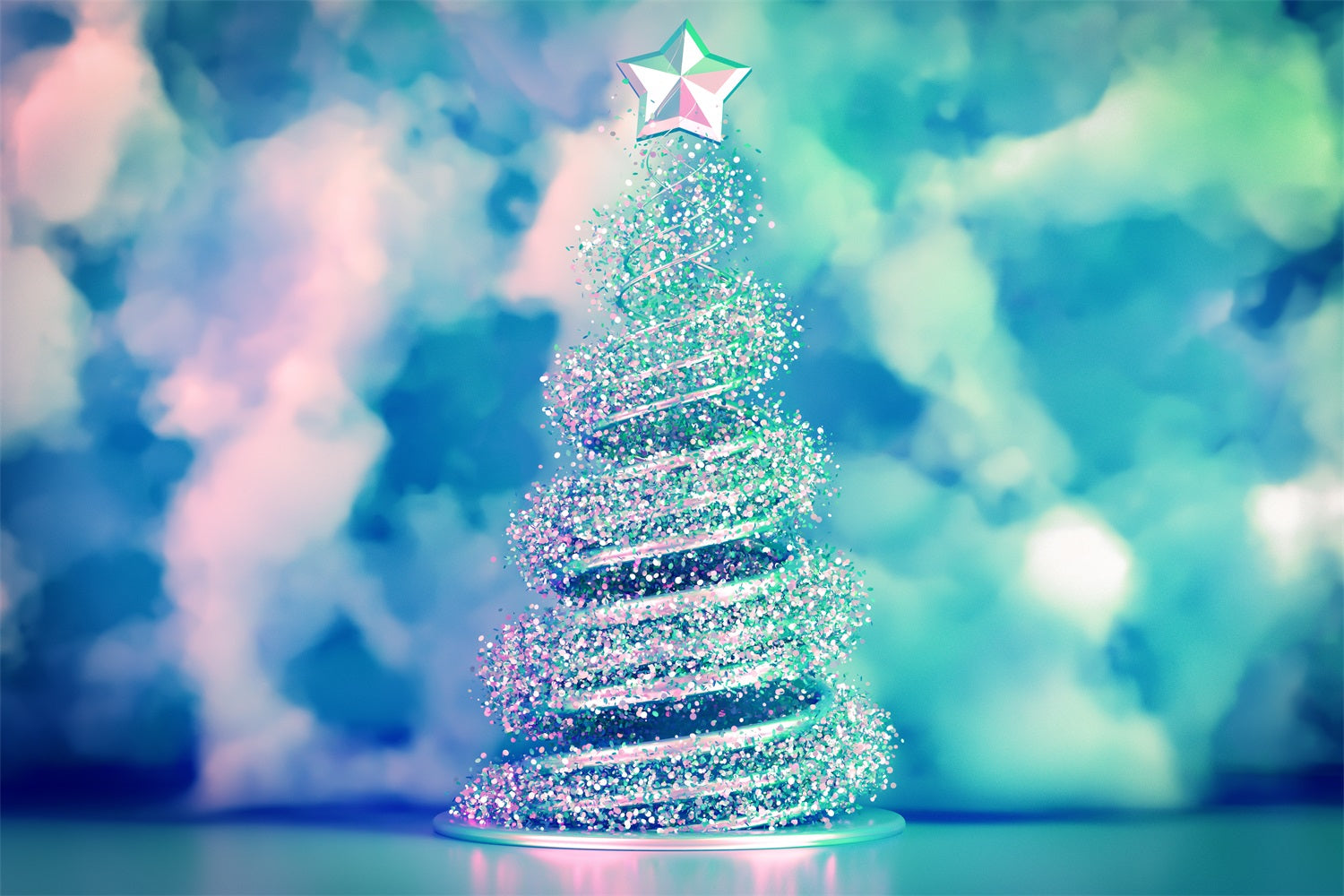 Christmas Sky Backdrop Starry Spiral Tree Backdrop LXX1-343