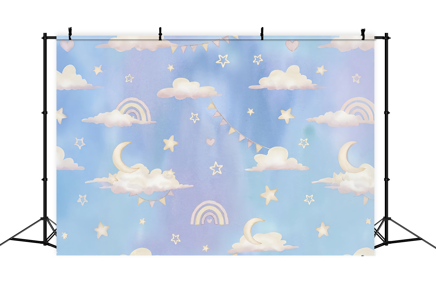 Backdrop Clouds Pastel Starry Night Backdrop LXX1-344