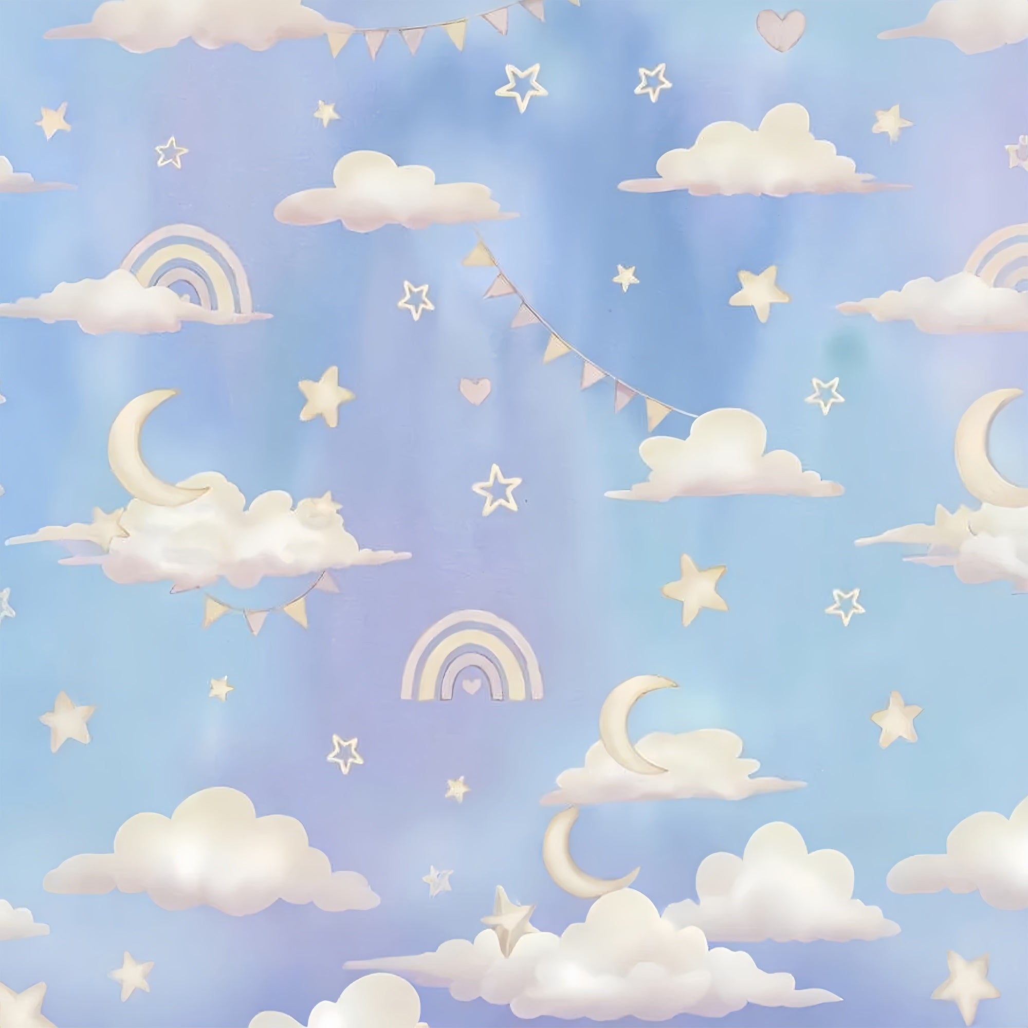 Backdrop Clouds Pastel Starry Night Backdrop LXX1-344