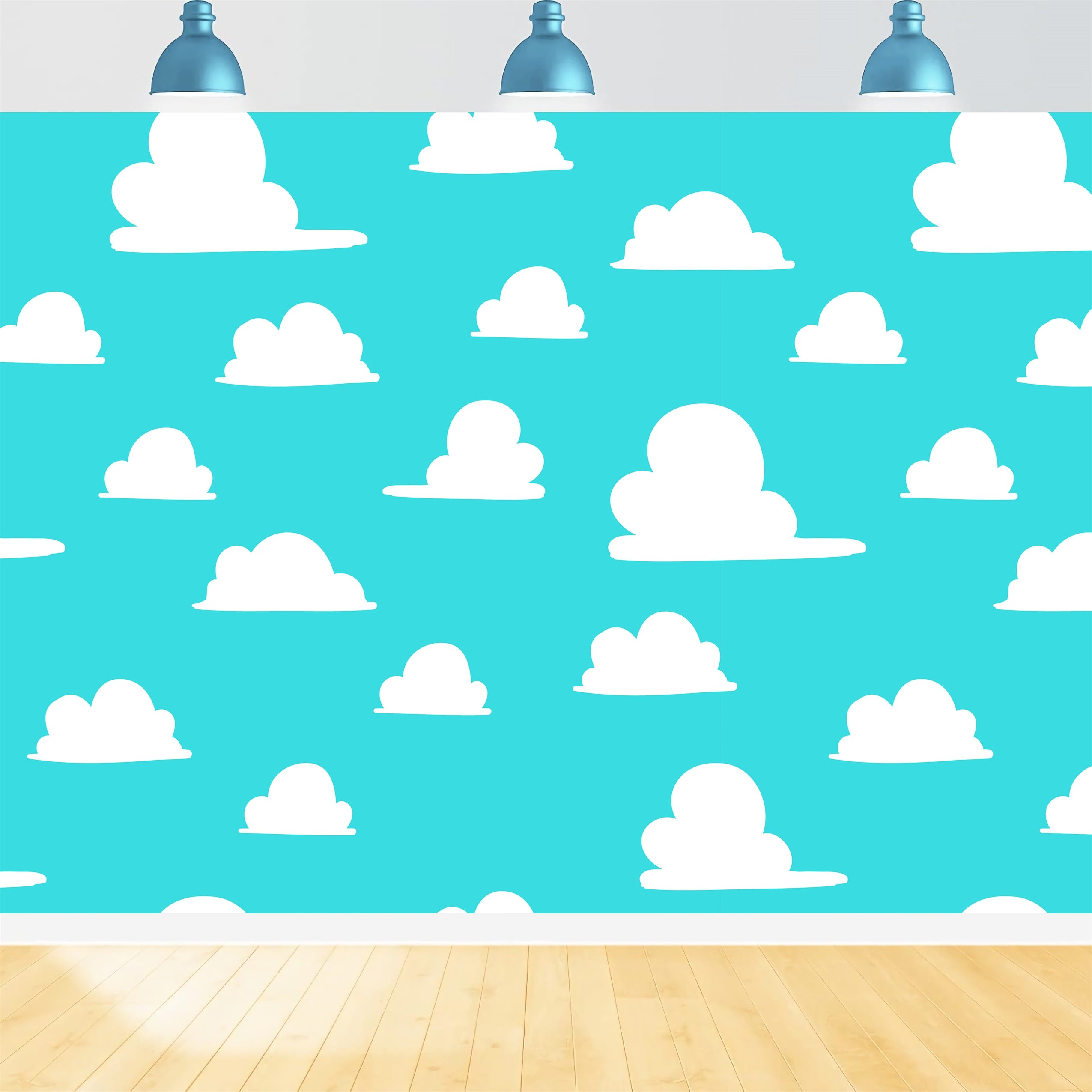 Blue Sky Backdrop Cartoon White Cloud Backdrop LXX1-346