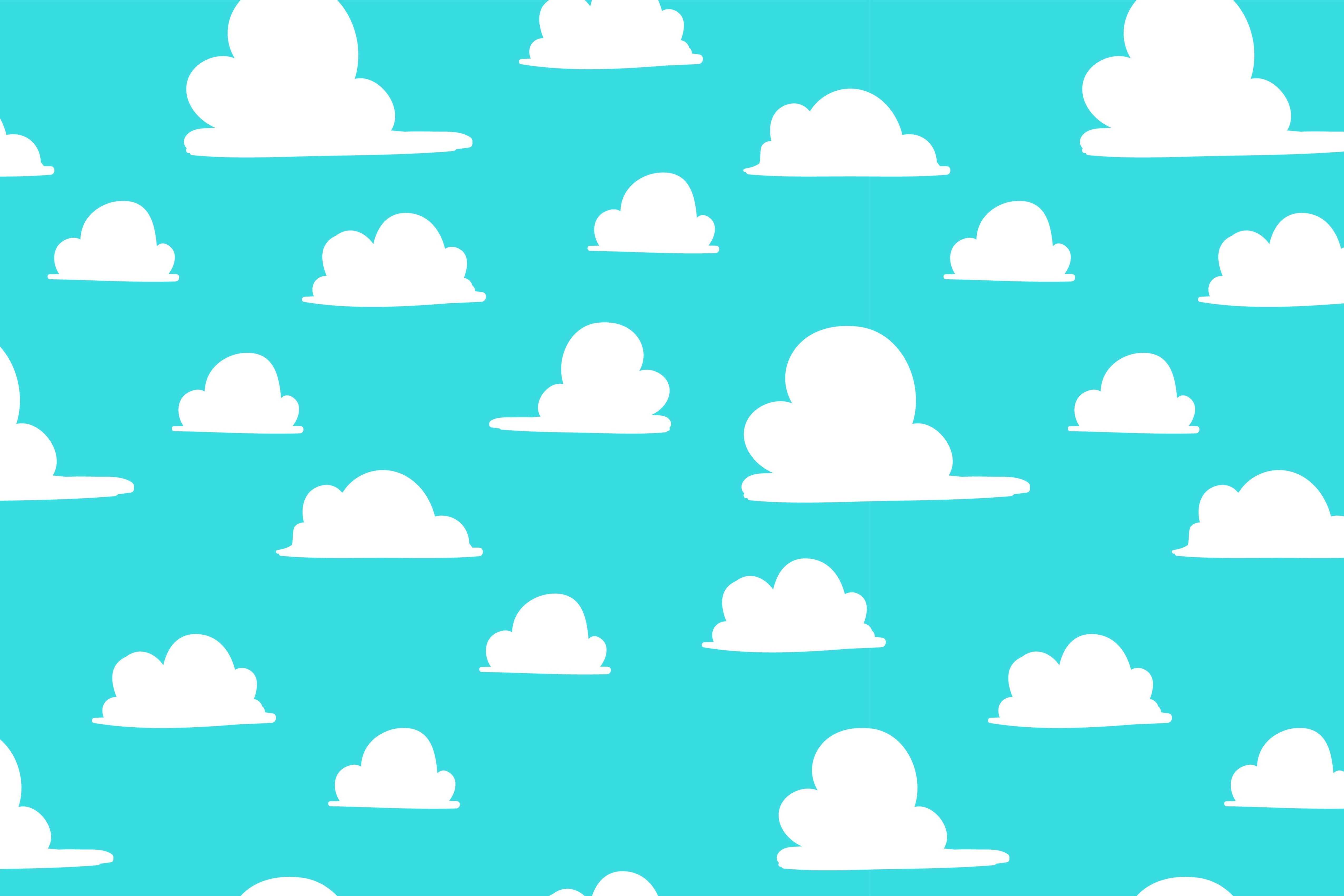 Blue Sky Backdrop Cartoon White Cloud Backdrop LXX1-346