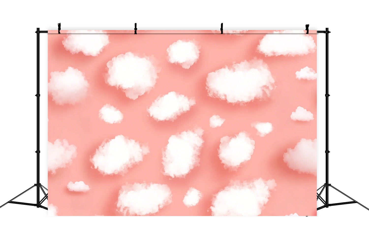 Pink Sky Backdrop White Cloud Fluffy Backdrop LXX1-347