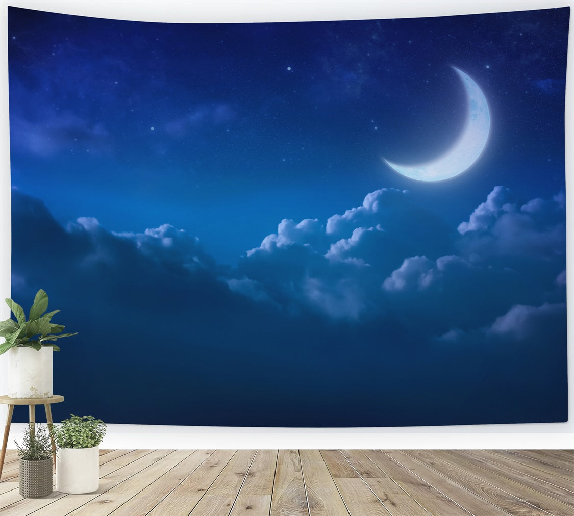 Sky Backdrops Moonlit Tranquility Clouds Backdrop LXX1-354