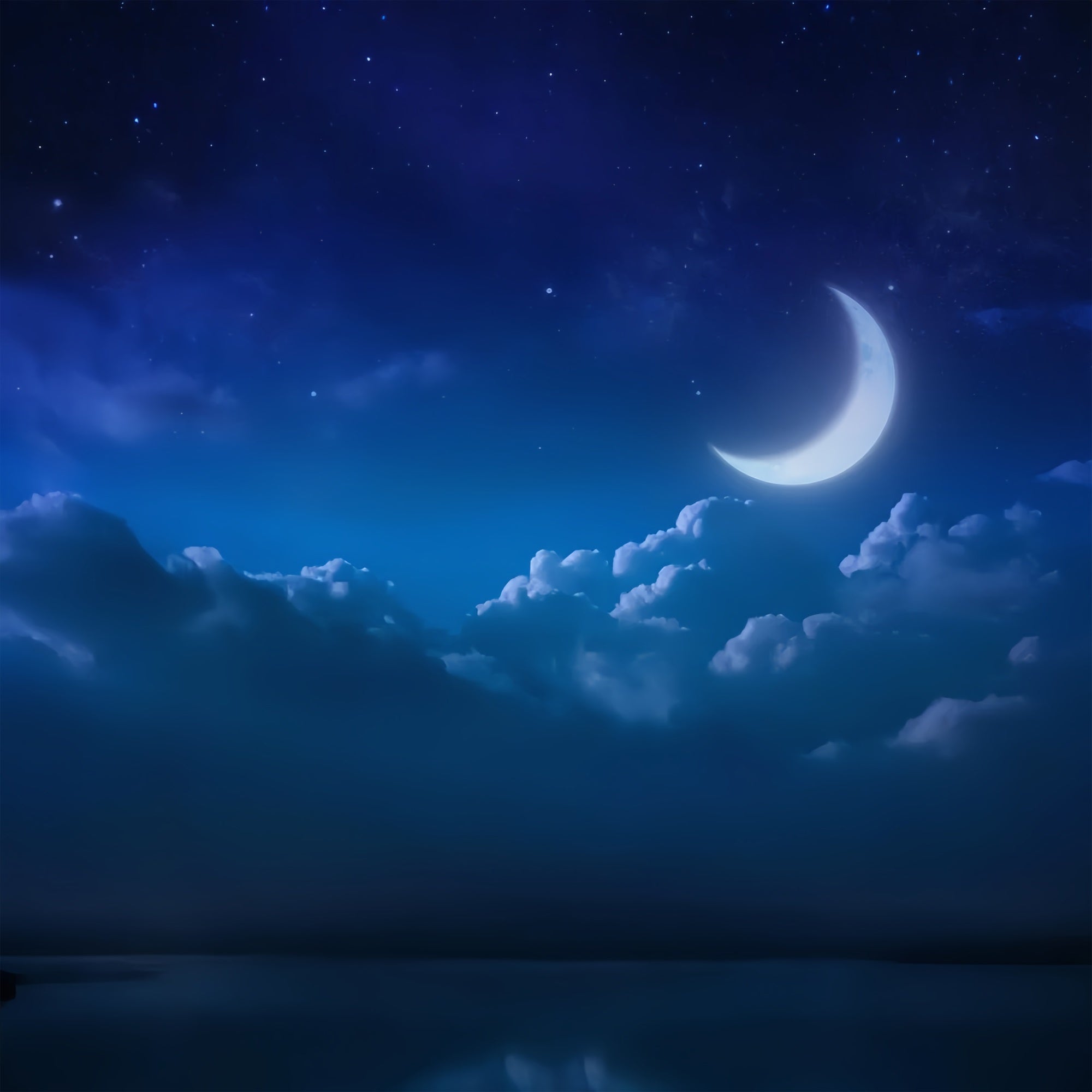 Sky Backdrops Moonlit Tranquility Clouds Backdrop LXX1-354