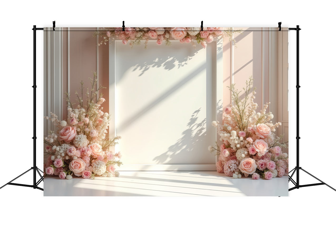 Spring Photography Backdrops Pastel Floral Frame Photography Backdrop LXX1-57