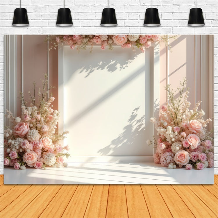 Spring Photography Backdrops Pastel Floral Frame Photography Backdrop LXX1-57