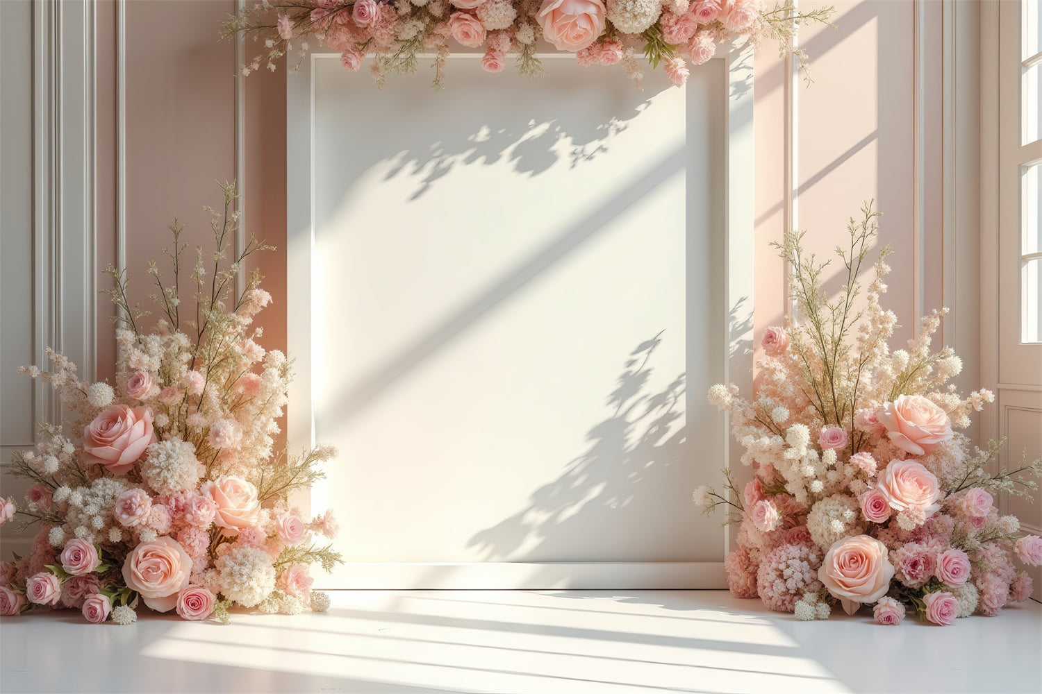 Spring Photography Backdrops Pastel Floral Frame Photography Backdrop LXX1-57