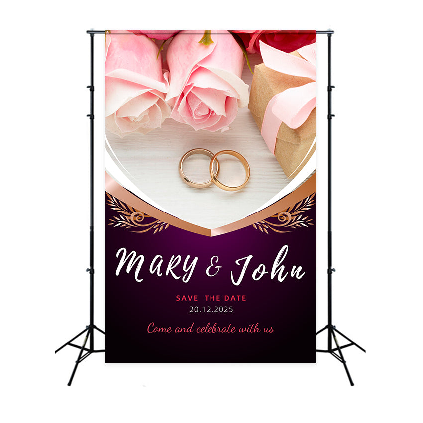 Wedding Backdrop Ideas Charming Pink Rose Ring Bliss Backdrop LXX2-134