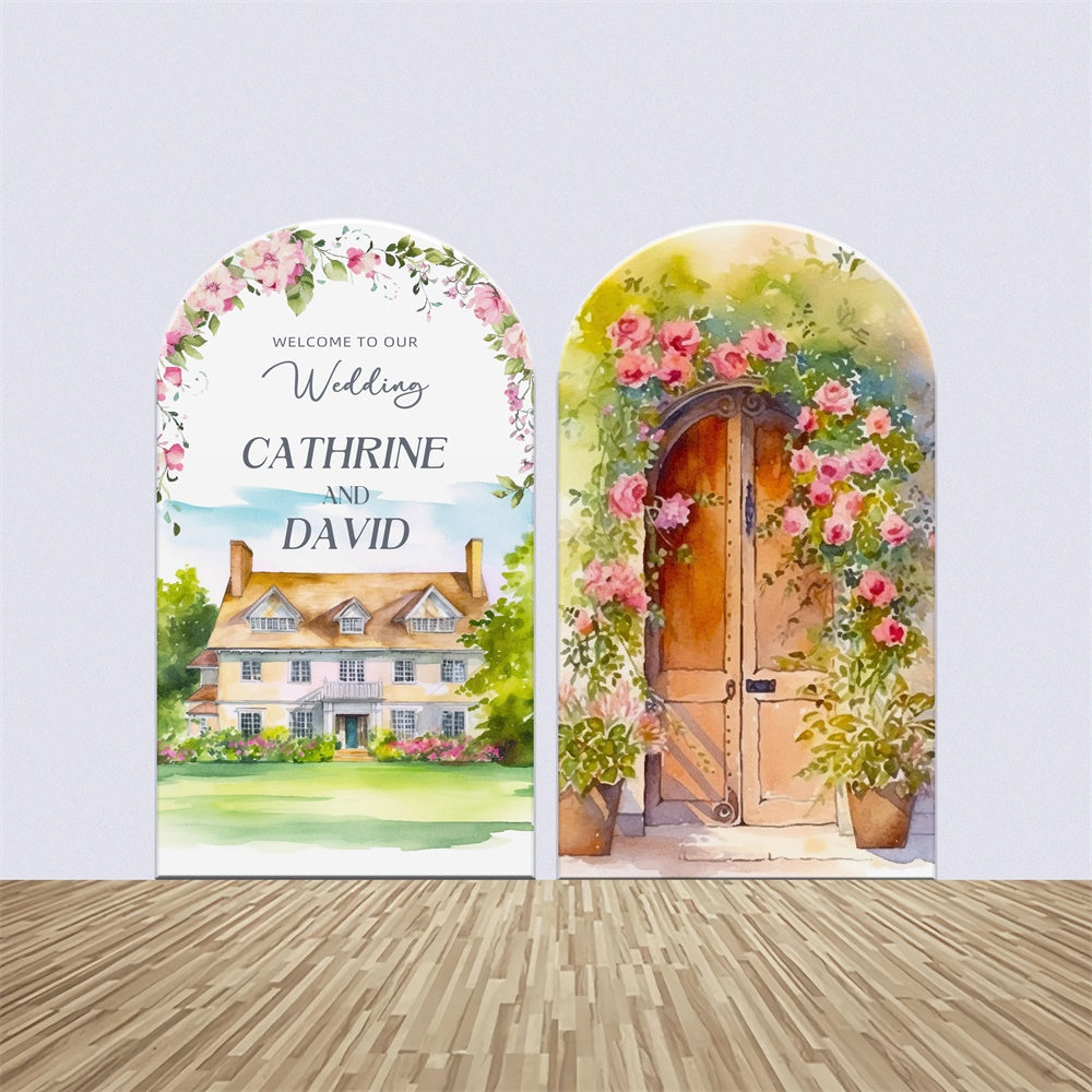 Custom Wedding Photo Backdrop Dreamy Cottage Garden Backdrop Kit LXX2-157