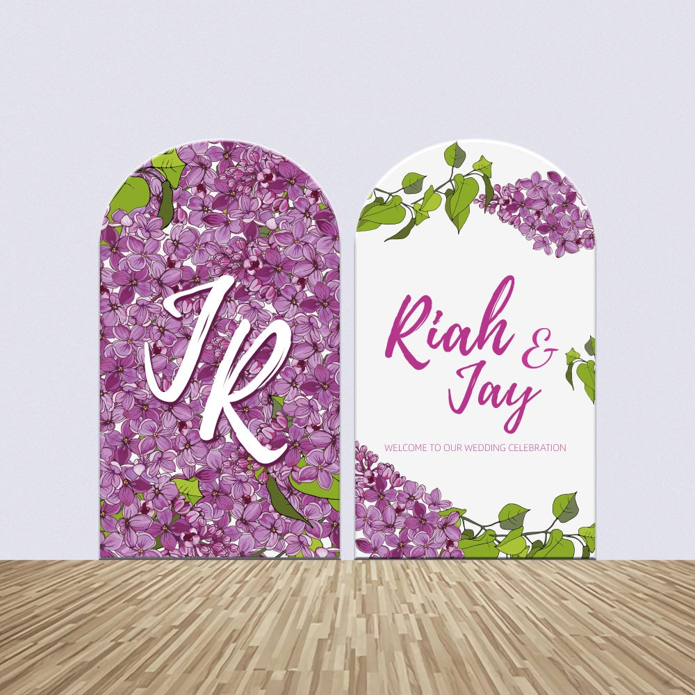 Customized Backdrop For Wedding Romantic Purple Vine Backdrop Kit LXX2-160