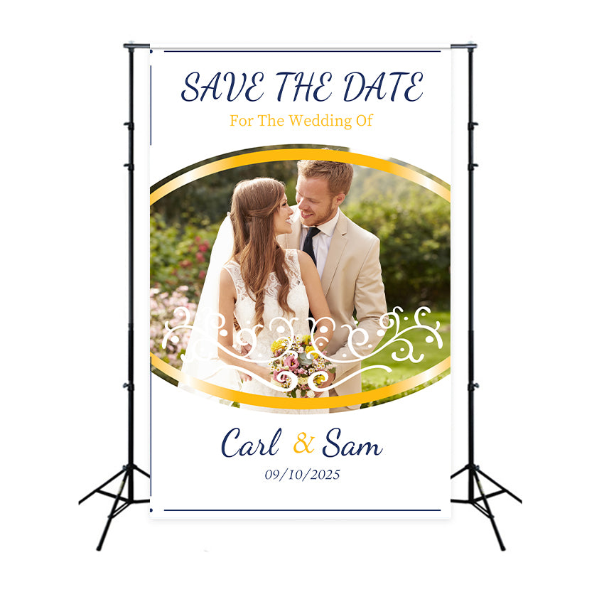 Personalized Wedding Backdrops Luxurious Gold Frame Backdrop Kit LXX2-161