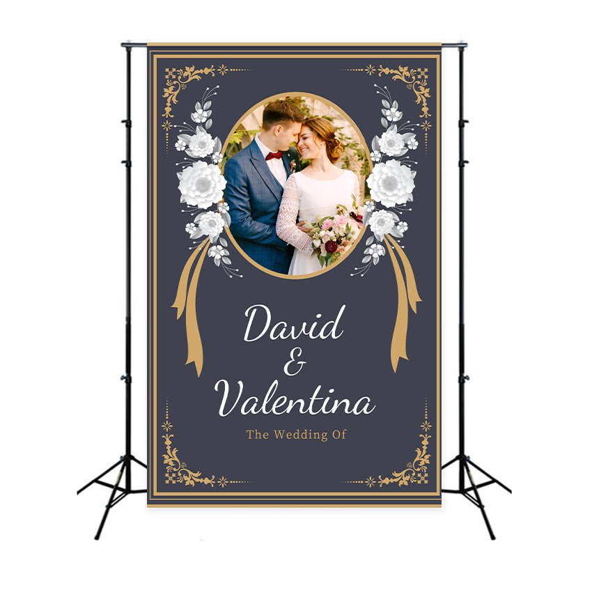 Wedding Backdrops For Photos Elegant Floral Frame Backdrop LXX2-164