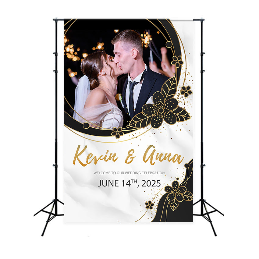 Personalized Wedding Backdrops Sparkling Night Kiss Backdrop LXX2-165