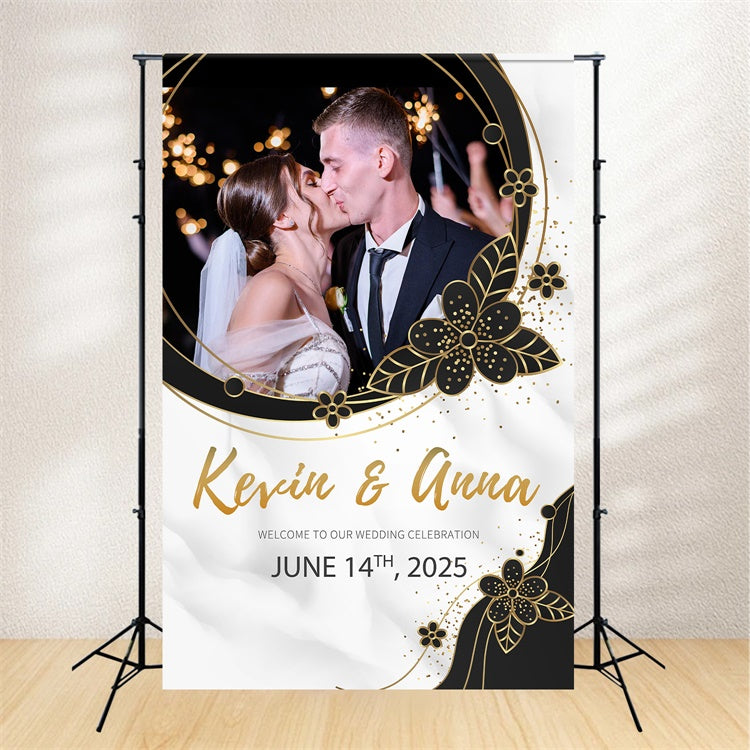 Personalized Wedding Backdrops Sparkling Night Kiss Backdrop LXX2-165