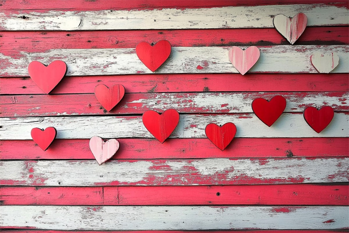 Wood Floor Photo Backdrop Vintage Heart Wood Floor Backdrop LXX2-242