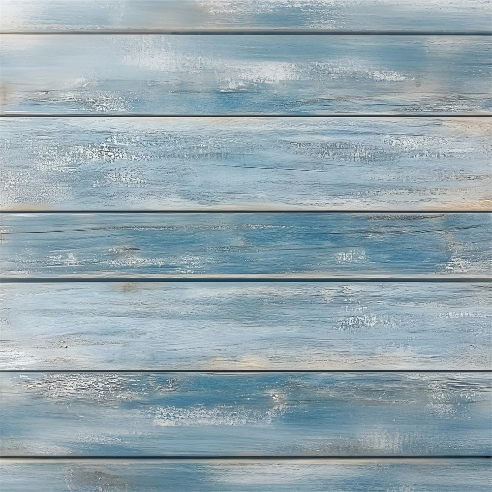 Backdrop Floor Weathered Blue Wooden Floor Backdrop LXX2-253