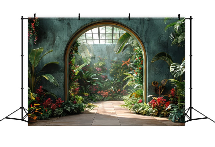 Backdrop Spring Vibrant Garden Archway Floral Backdrop LXX2-32