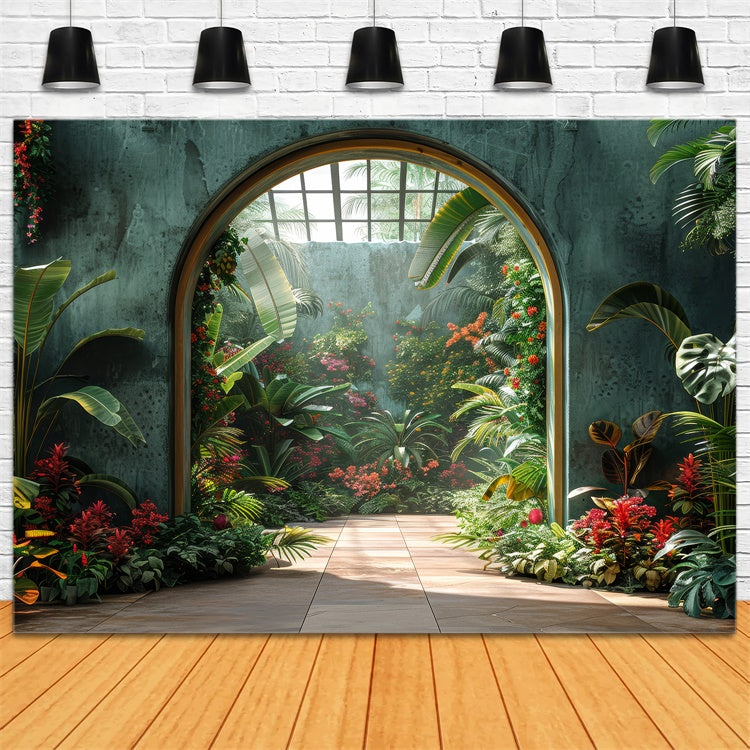 Backdrop Spring Vibrant Garden Archway Floral Backdrop LXX2-32