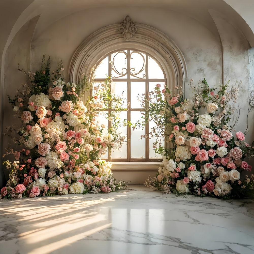 Spring Backdrop Ideas Pink Rose Beautiful Window Backdrop LXX2-36