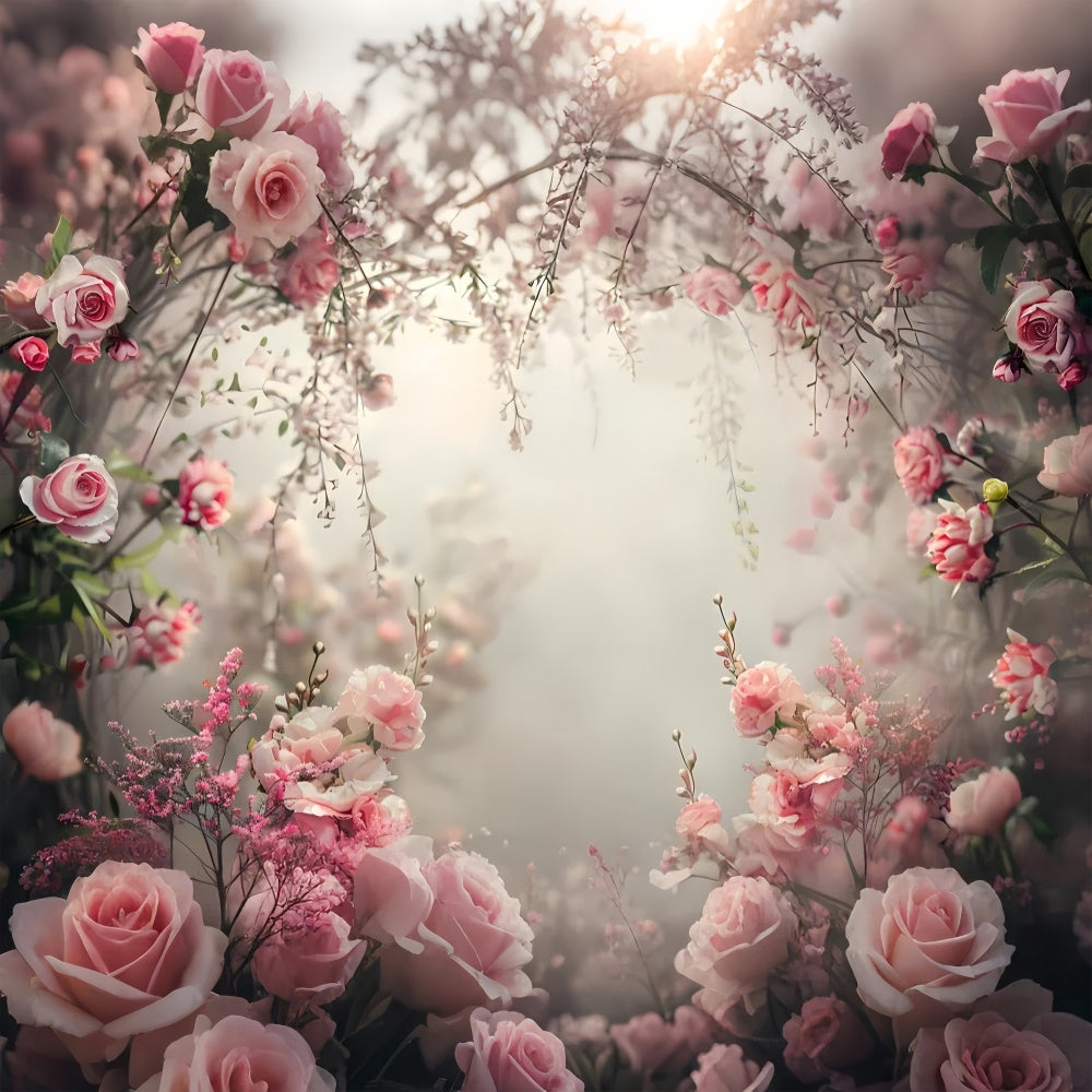 Spring Photography Backdrop Soft Blush Rose Misty Backdrop LXX2-50