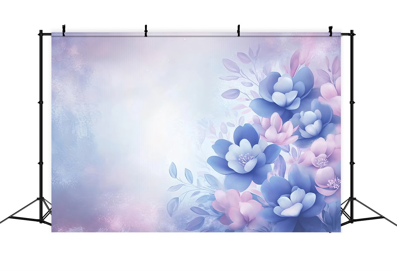 Mothers Day Backdrop Blue Purple Floral Dream Backdrop LXX3-34