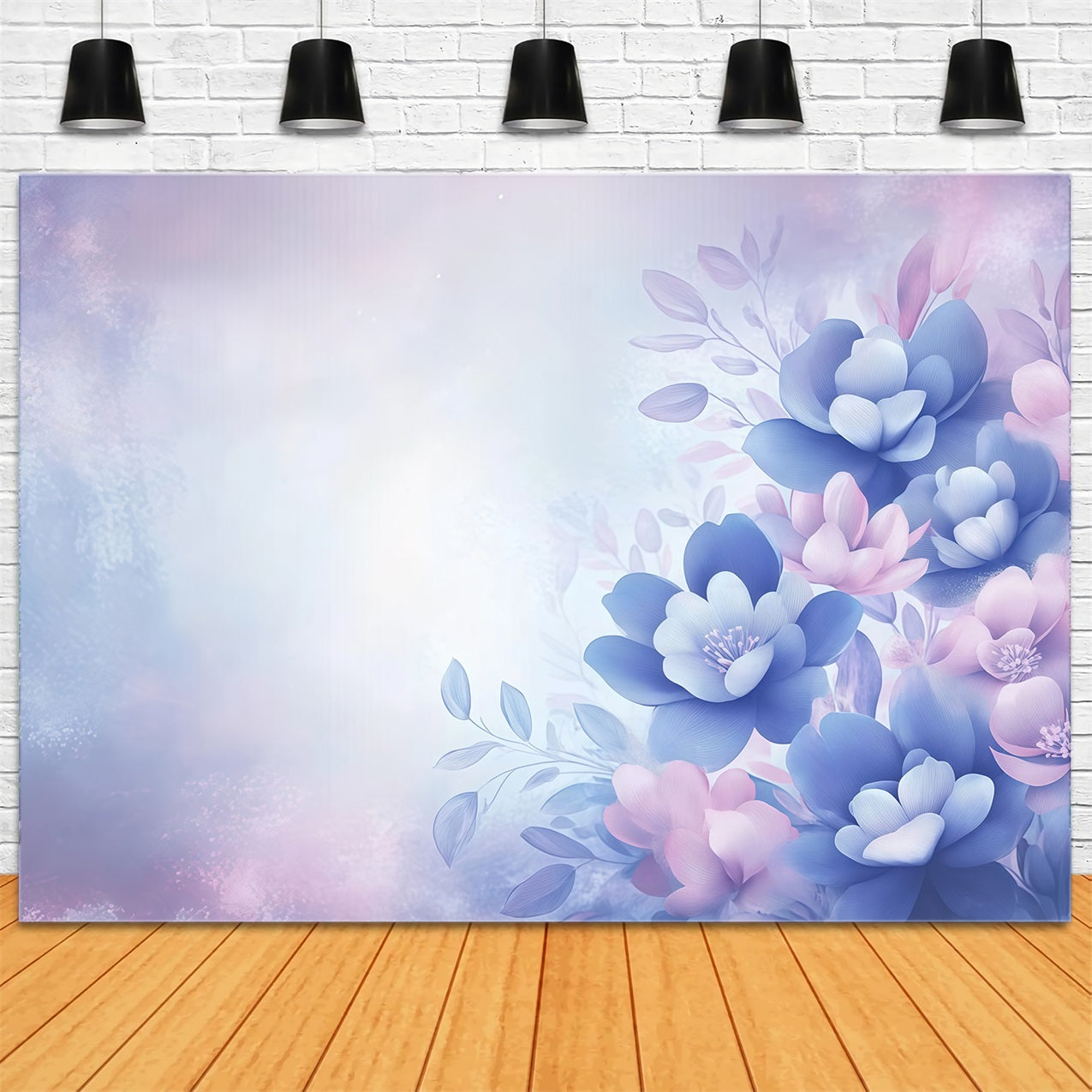 Mothers Day Backdrop Blue Purple Floral Dream Backdrop LXX3-34