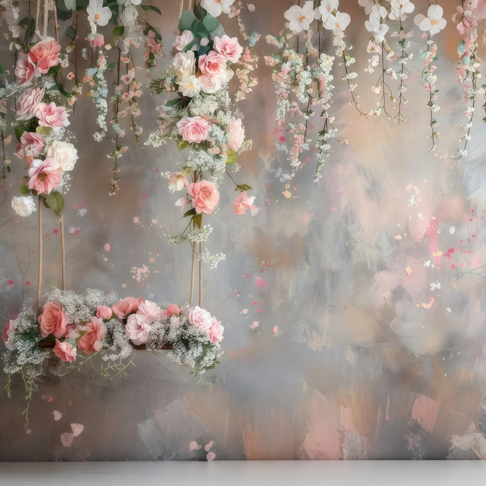 Mothers Day Backdrops Swing Floral Photography Backdrop LXX3-38