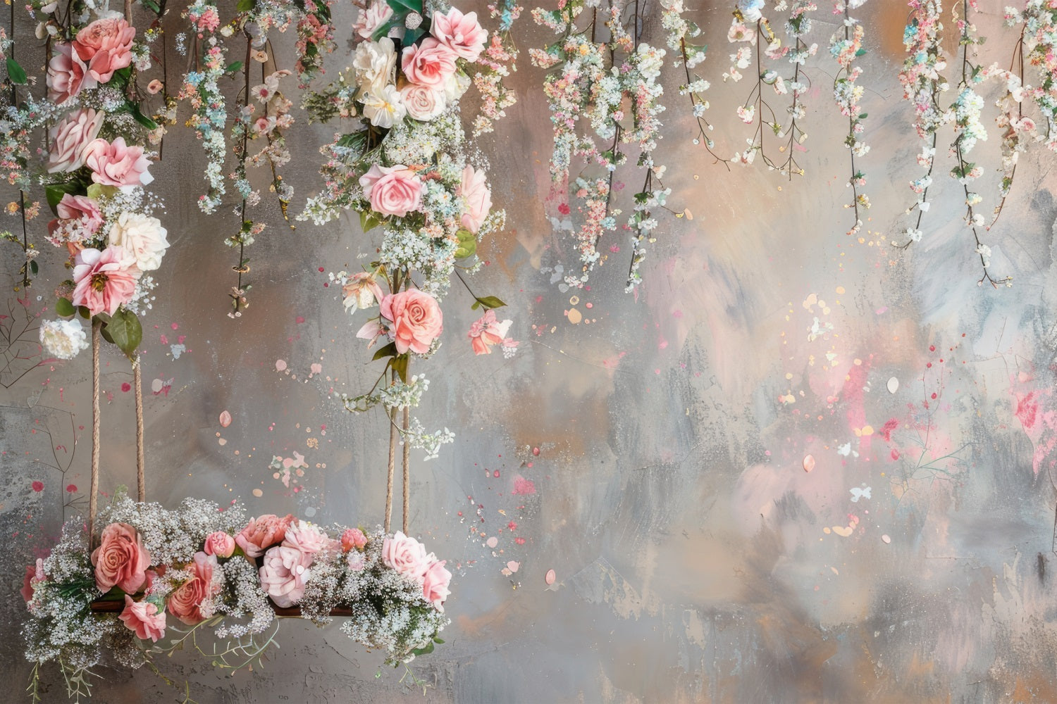 Mothers Day Backdrops Swing Floral Photography Backdrop LXX3-38