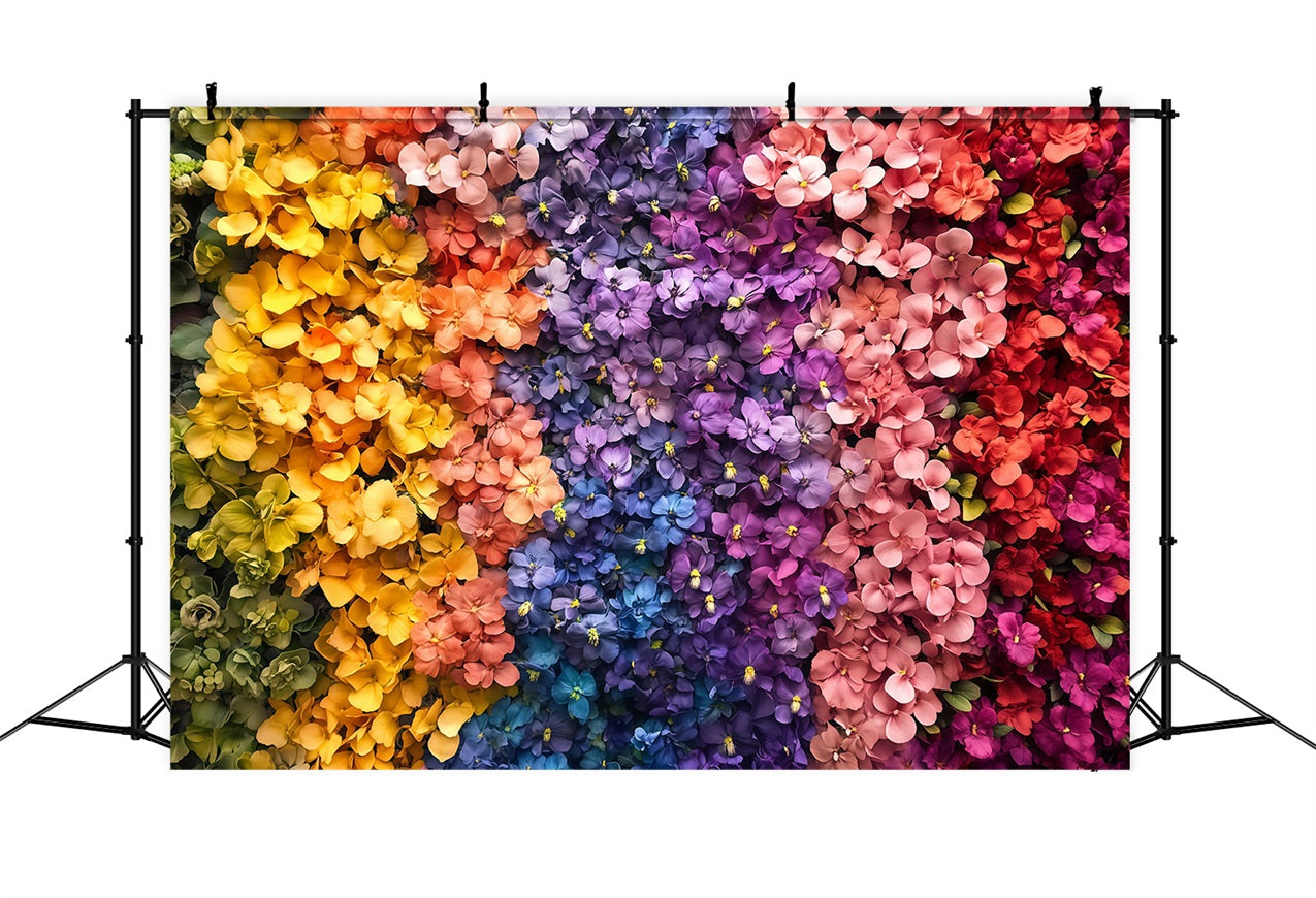 Backdrop For Mother's Day Colorful Floral Wall Backdrop LXX3-44