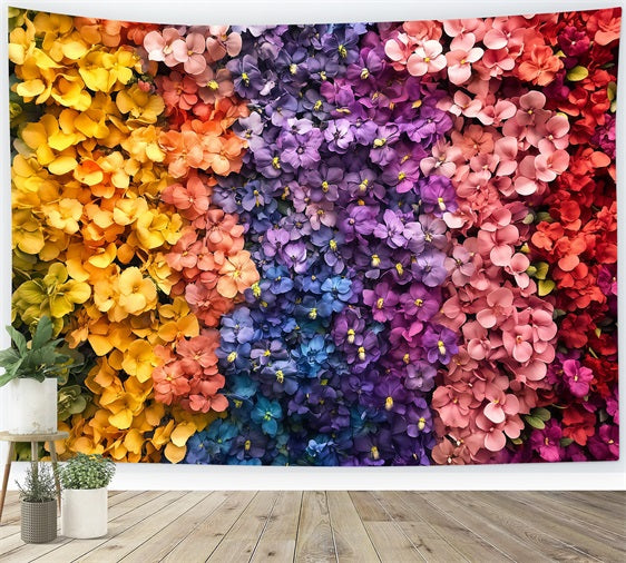 Backdrop For Mother's Day Colorful Floral Wall Backdrop LXX3-44