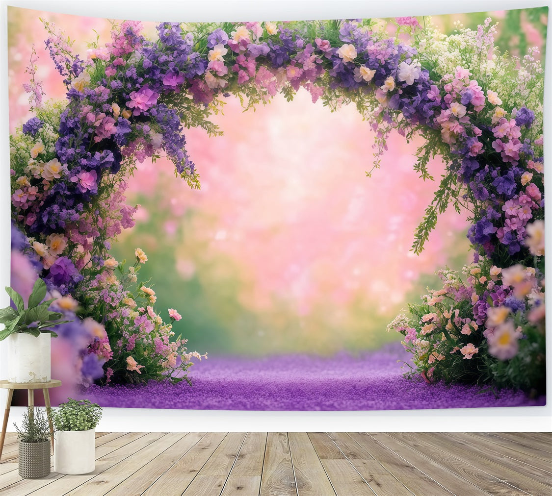 Mothers Day Backdrop Ideas Floral Archway Pastel Backdrop LXX3-45