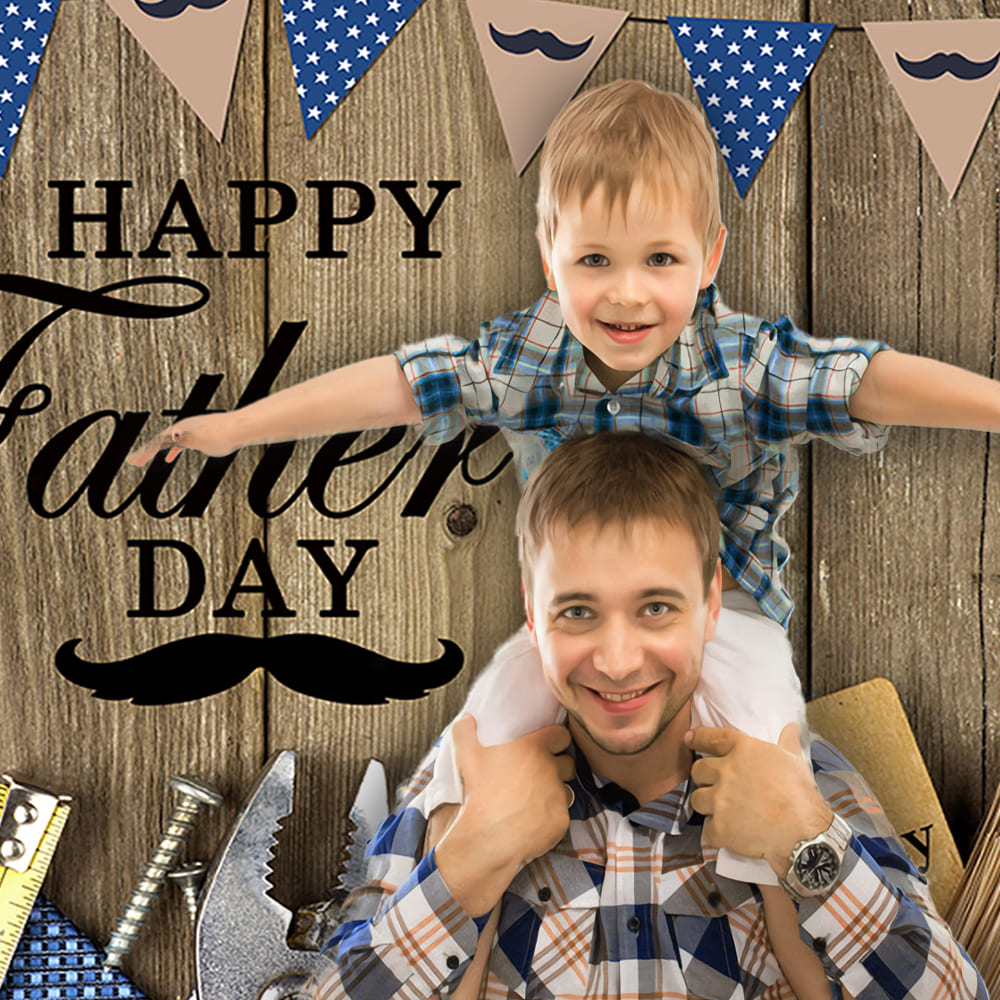 Happy Father’s Day Tools and Banner Backdrop M-47