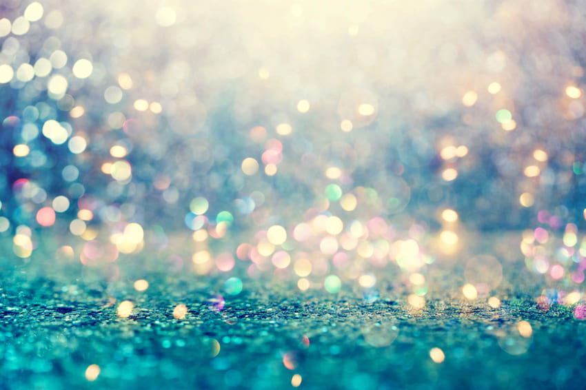 Sparkle Yellow Green Bokeh Photography Backdrop