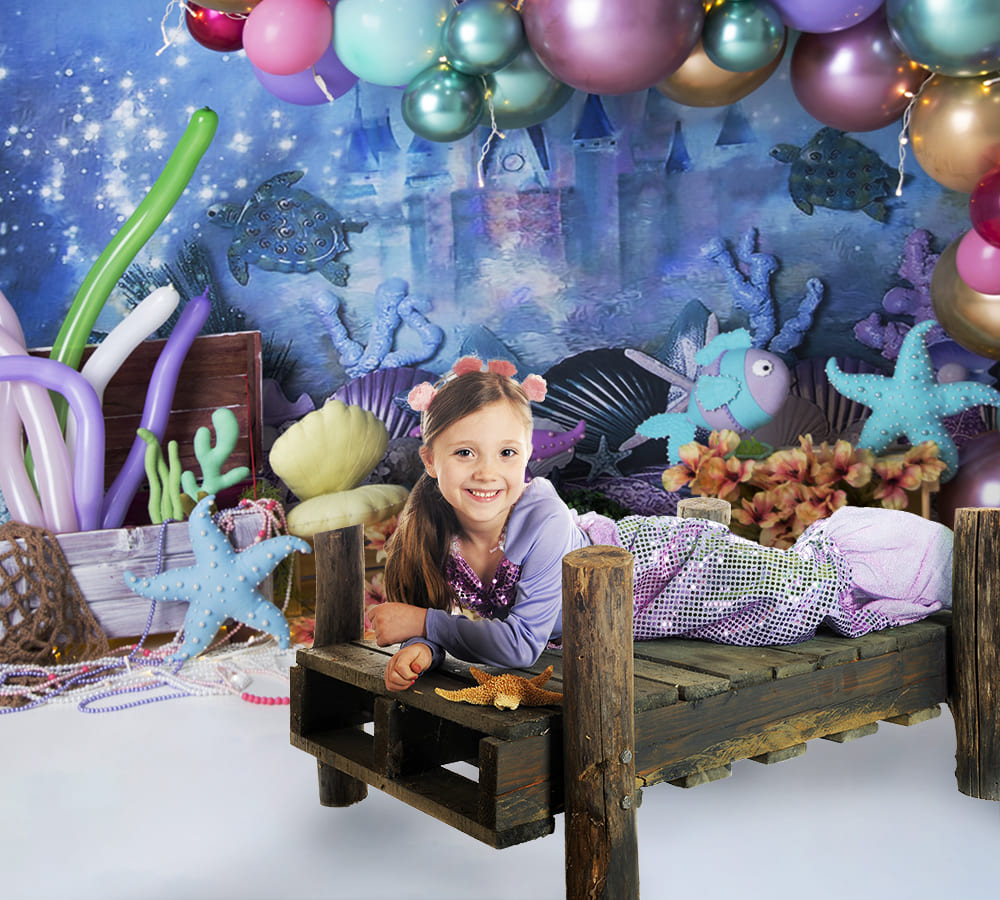 Under the Sea Decoration Backdrop for Birthday M-83