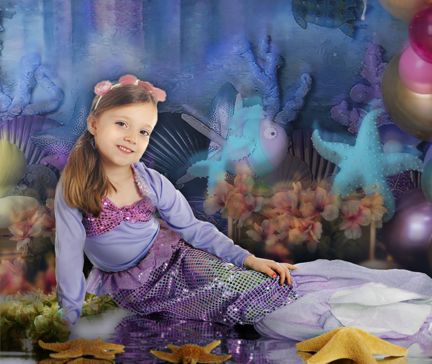 Under the Sea Decoration Backdrop for Birthday M-83