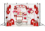 Valentine's Day Candy Stand Love Backdrop M1-01