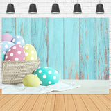 Easter Egg Blue Old Wooden Panel Backdrop M1-17