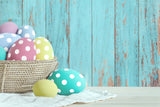 Easter Egg Blue Old Wooden Panel Backdrop M1-17