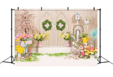 Easter Wreath Eggs Flower Backdrop M1-26