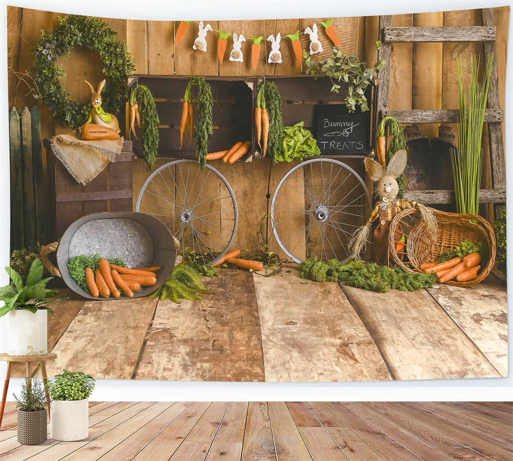 Easter Carrot Shop Wooden Board Decorative Backdrop M1-32