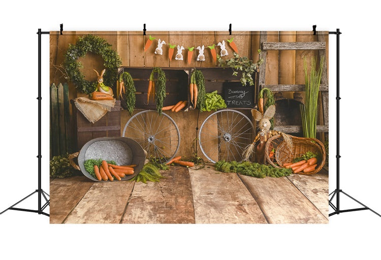 Easter Carrot Shop Wooden Board Decorative Backdrop M1-32