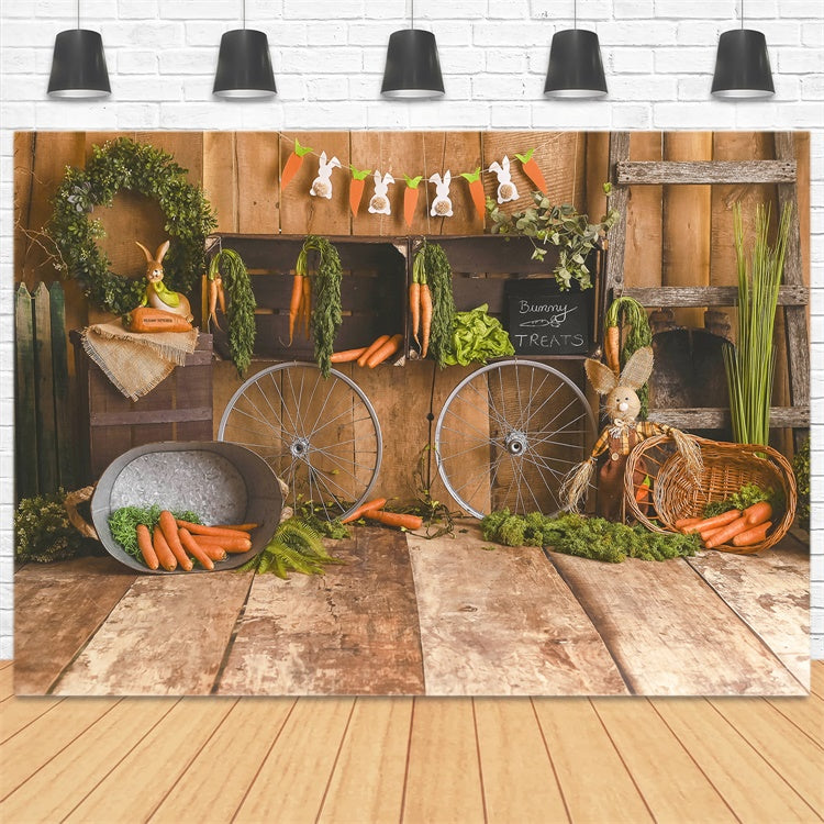 Easter Carrot Shop Wooden Board Decorative Backdrop M1-32