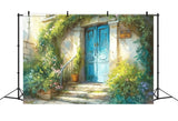 Spring Oil Painting European Flower Gate Backdrop M1-41