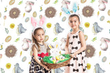 Easter Bunny Dove Birdhouse Flower Egg Backdrop M1-47