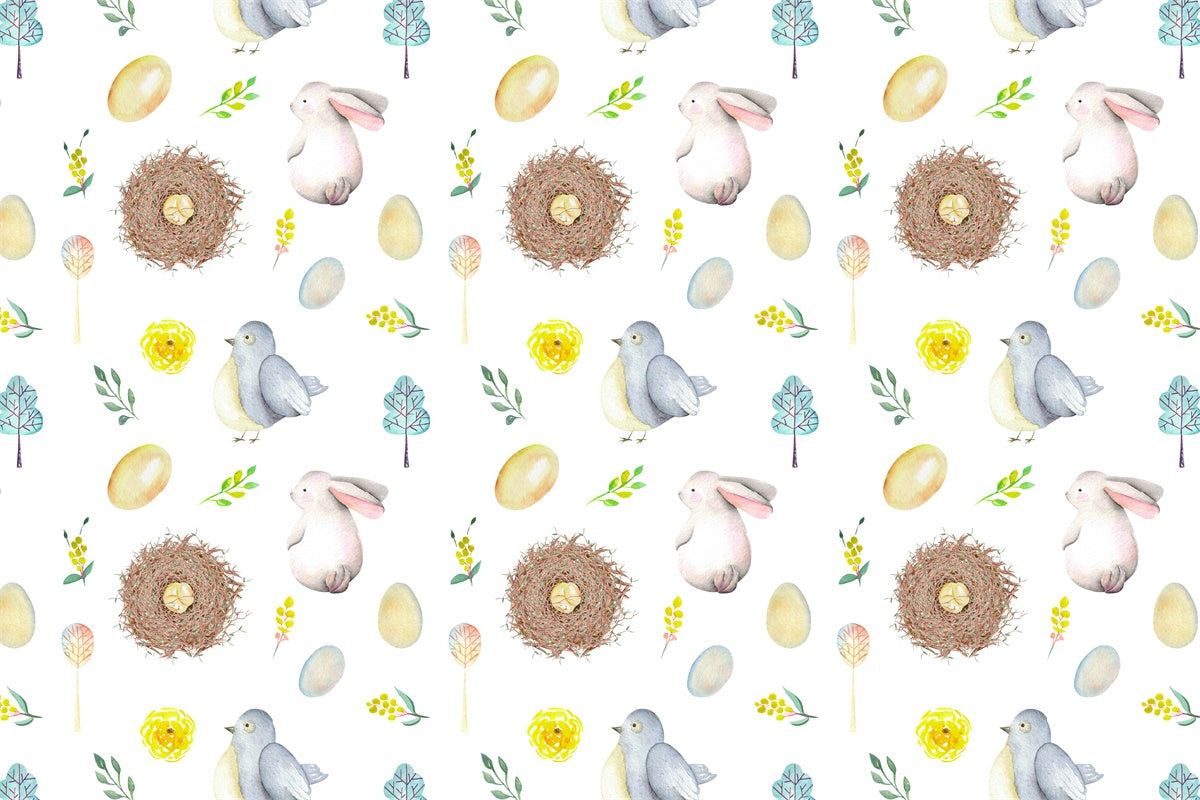 Easter Bunny Dove Birdhouse Flower Egg Backdrop M1-47