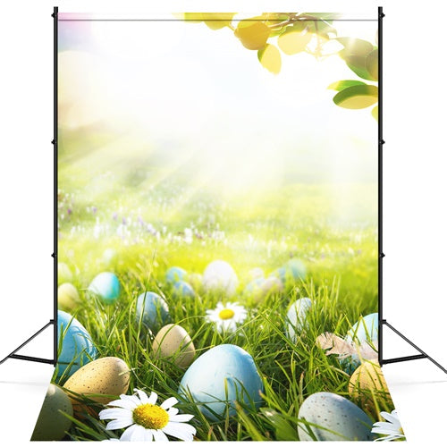 Easter Egg Daisy Sunshine Leaf Lawn Backdrop M1-53