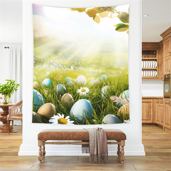 Easter Egg Daisy Sunshine Leaf Lawn Backdrop M1-53